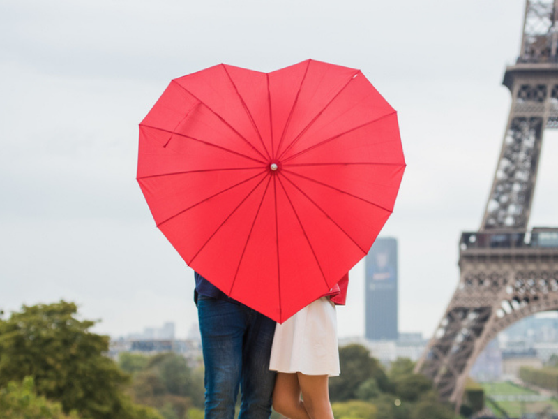 parapluie en coeur